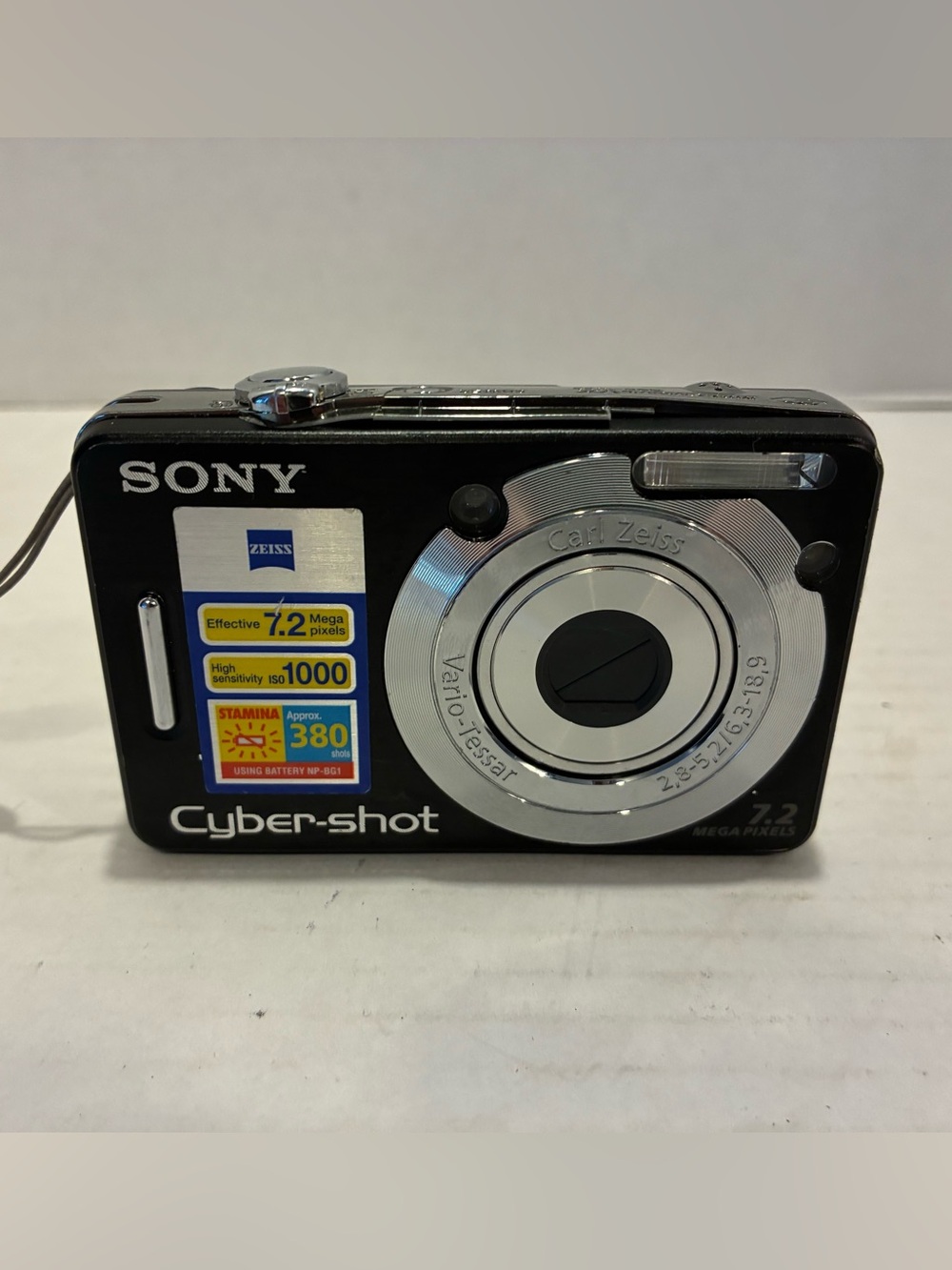 Sony Cyber-Shot DSC-W55 7.2MP Digital Camera Black w/3x Zoom